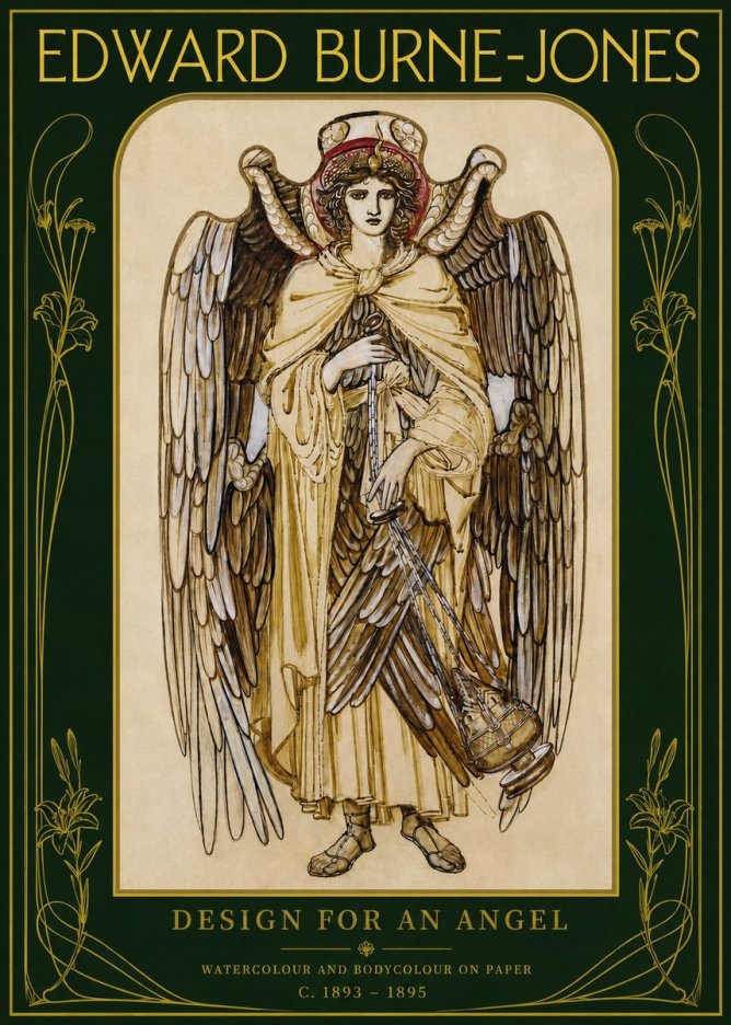 Edward Burne-Jones Design for an Angel No2 - Plakat