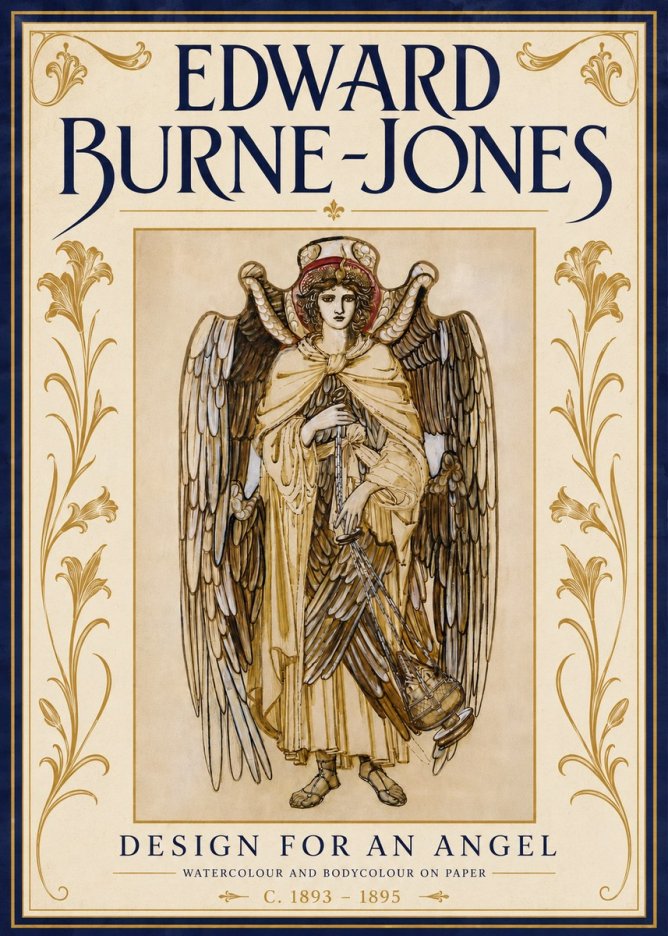Edward Burne-Jones Design for an Angel No6 - Plakat