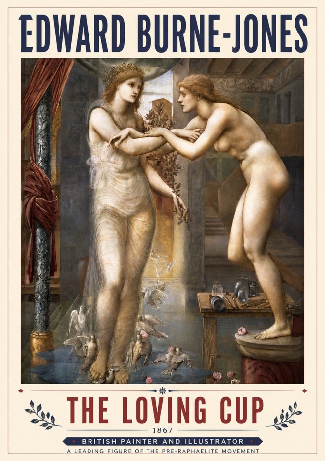 Edward Burne-Jones The Loving Cup No4 - Plakat