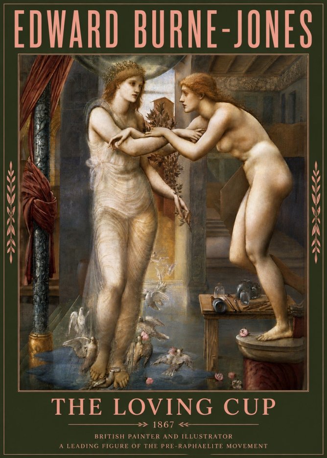 Edward Burne-Jones The Loving Cup No6 - Plakat