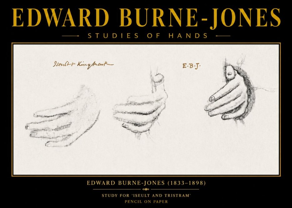 Edward Burne-Jones Study for 'Iseult and Tristram' No6 - Plakat