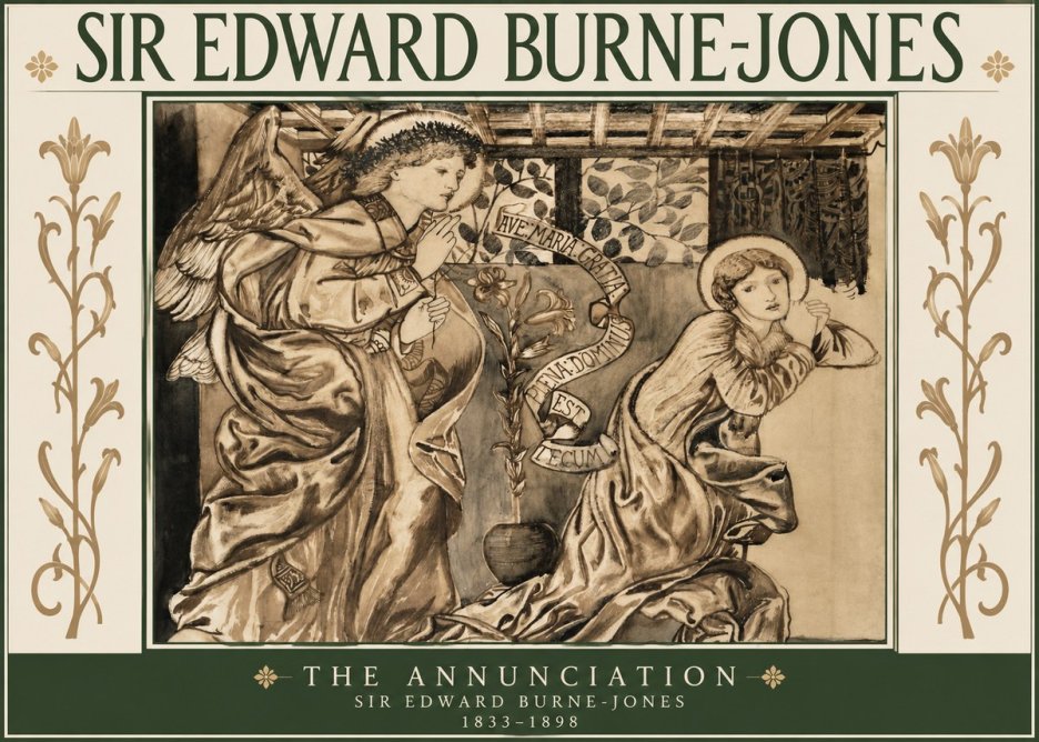 Edward Burne-Jones The Annunciation II No3 - Plakat