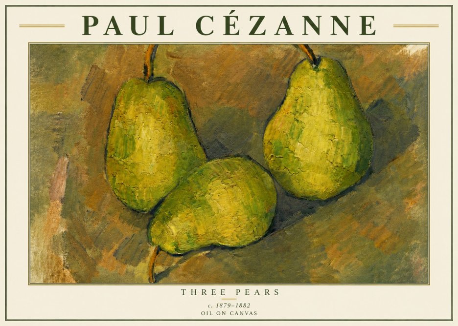 Paul Cézanne Three Pears No3 - Plakat