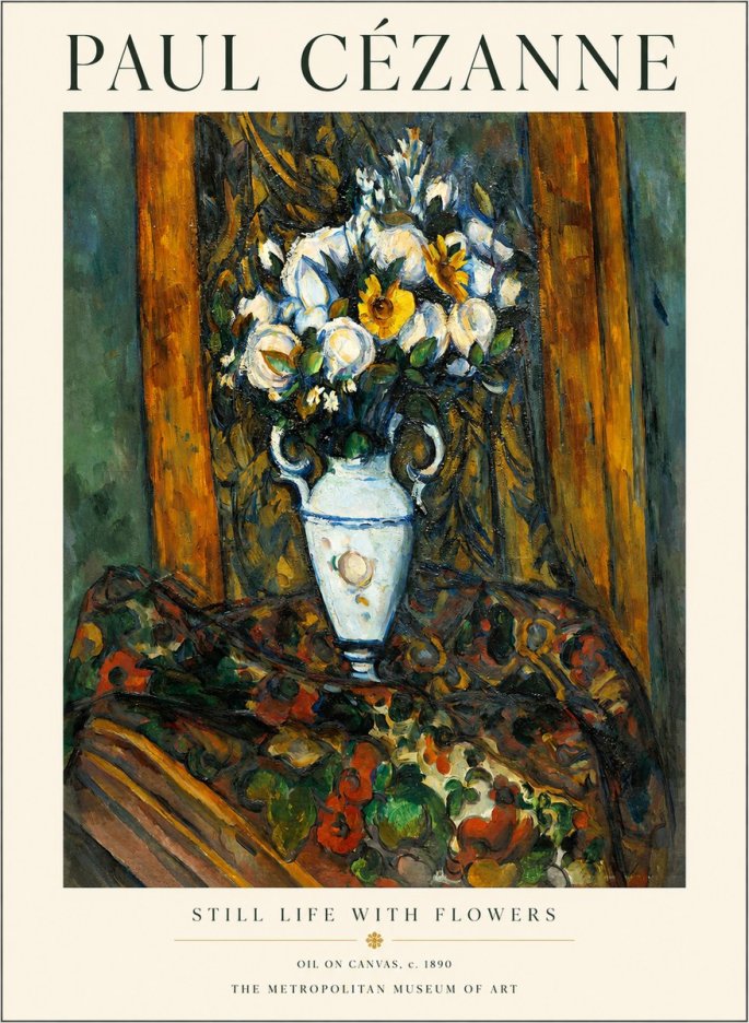 Paul Cézanne Still Life with Flowers No1 - Plakat