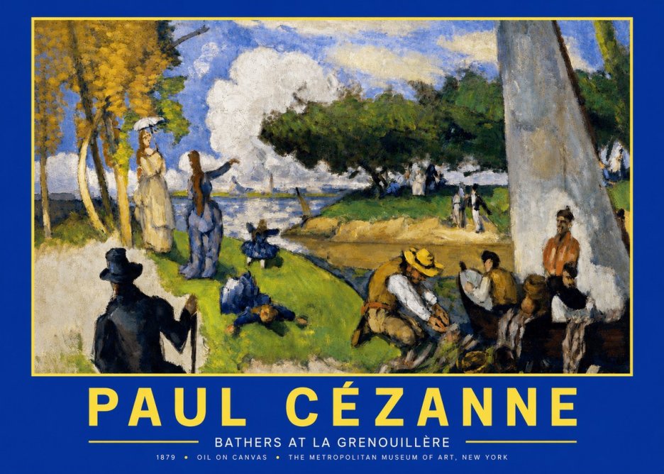 Paul Cézanne Bathers at La Grenouillère No2 - Plakat