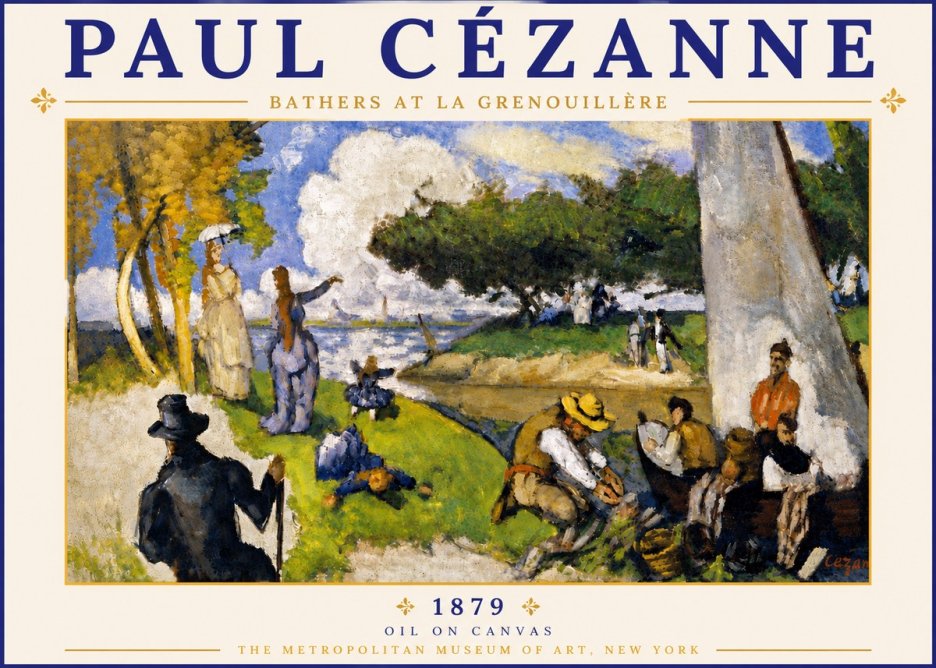 Paul Cézanne Bathers at La Grenouillère No6 - Plakat