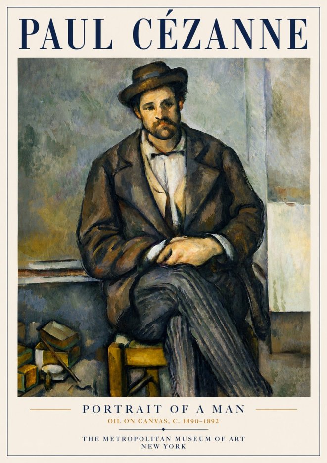 Paul Cézanne Portrait of a Man III No5 - Plakat