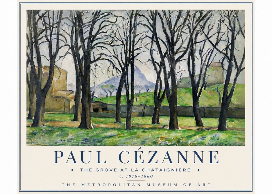 Paul Cézanne The Grove at La Châtaignière No3 - Plakat