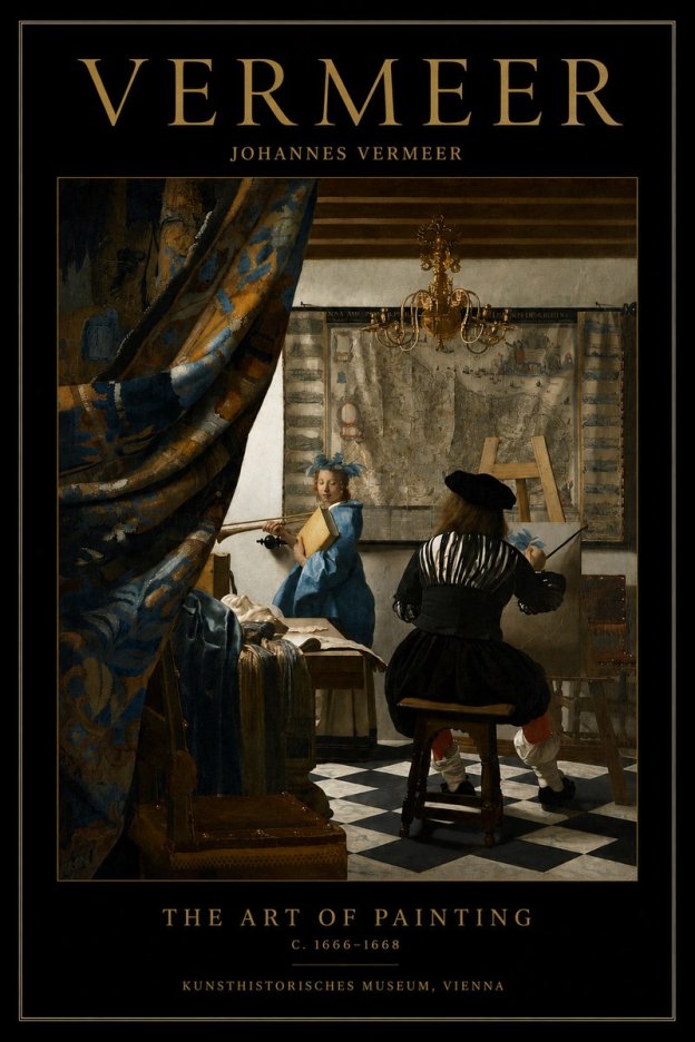 Vermeer The Art of Painting No3 - Plakat