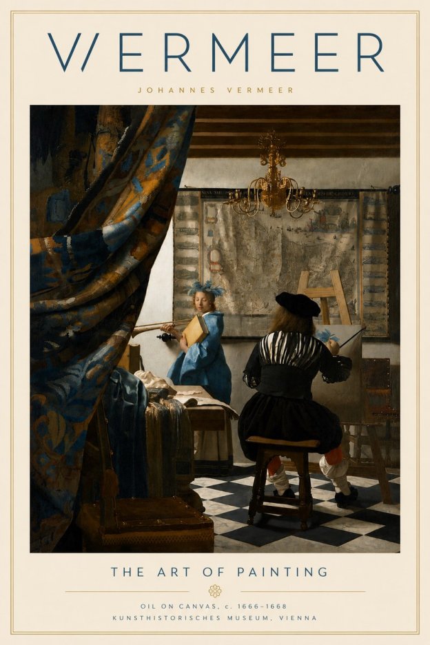 Vermeer The Art of Painting No4 - Plakat