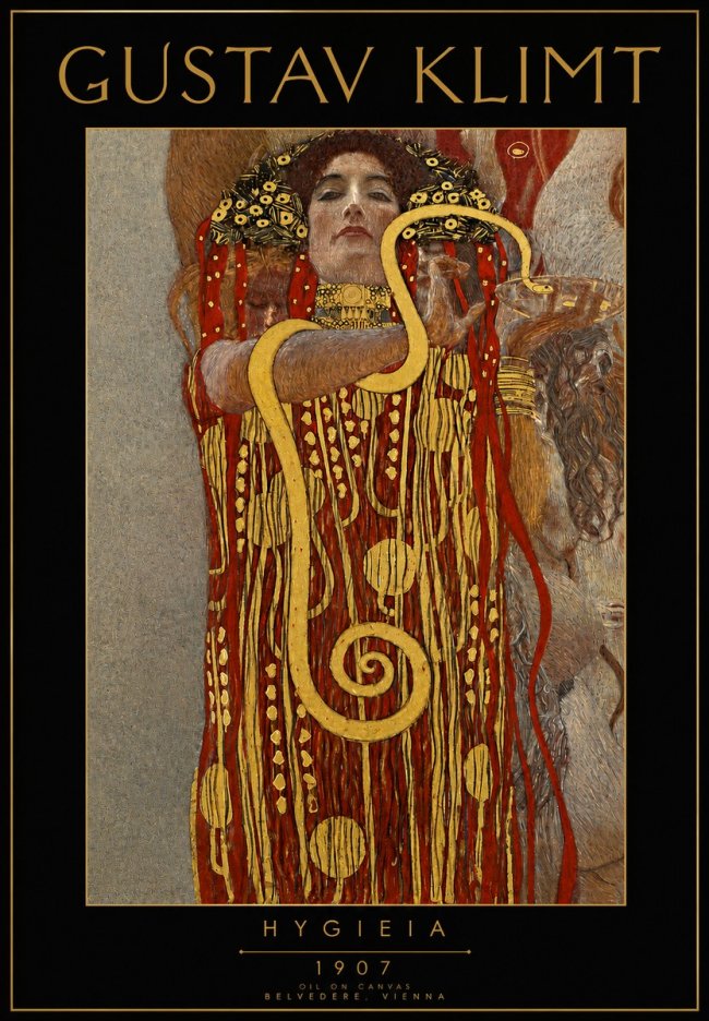 Klimt Hygeia No3 - Plakat
