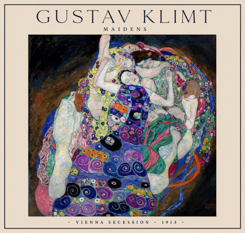 Klimt Maidens No1 - Plakat