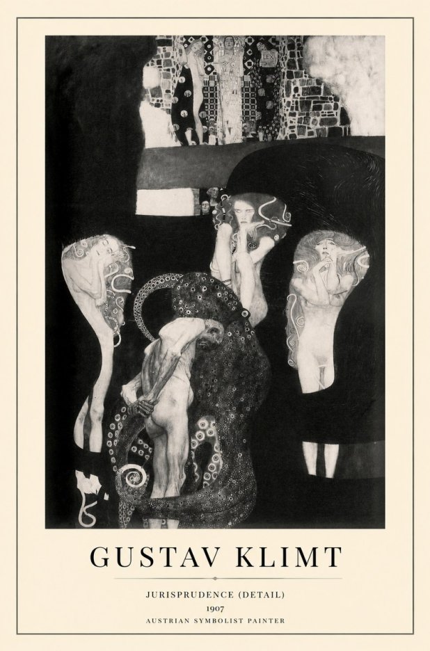 Klimt Jurisprudence (Detail) No1 - Plakat