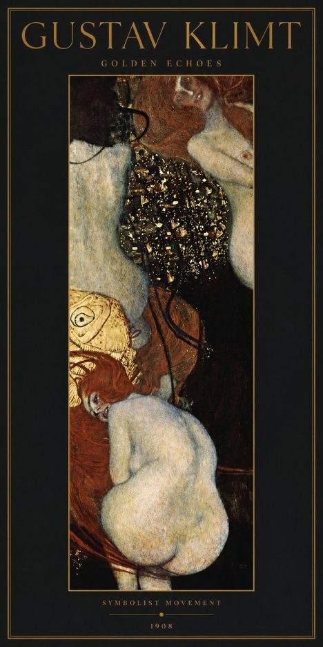 Klimt Golden Echoes No3 - Plakat