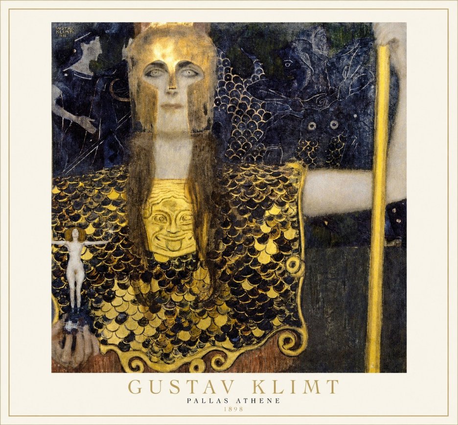 Klimt Pallas Athene No1 - Plakat