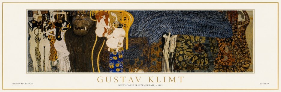 Klimt Beethoven Frieze (Detail) No1 - Plakat