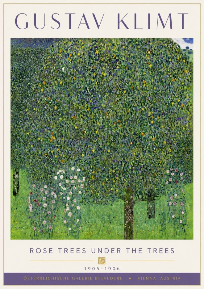 Klimt Rose Trees Under the Trees No6 - Plakat