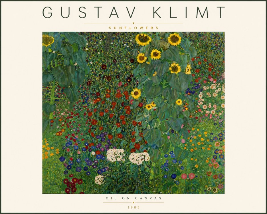 Klimt Sunflowers No4 - Plakat