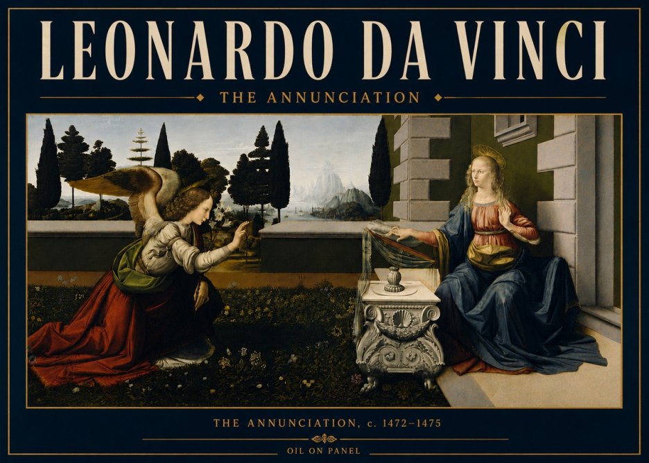 Leonardo da Vinci The Annunciation No6 - Plakat