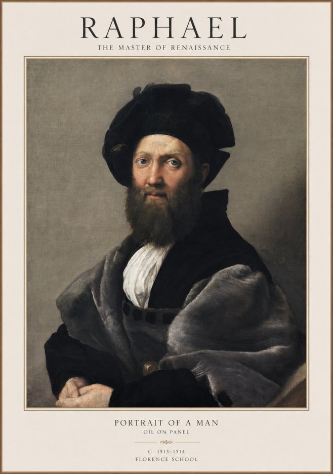 Raphael Portrait of a Man No1 - Plakat