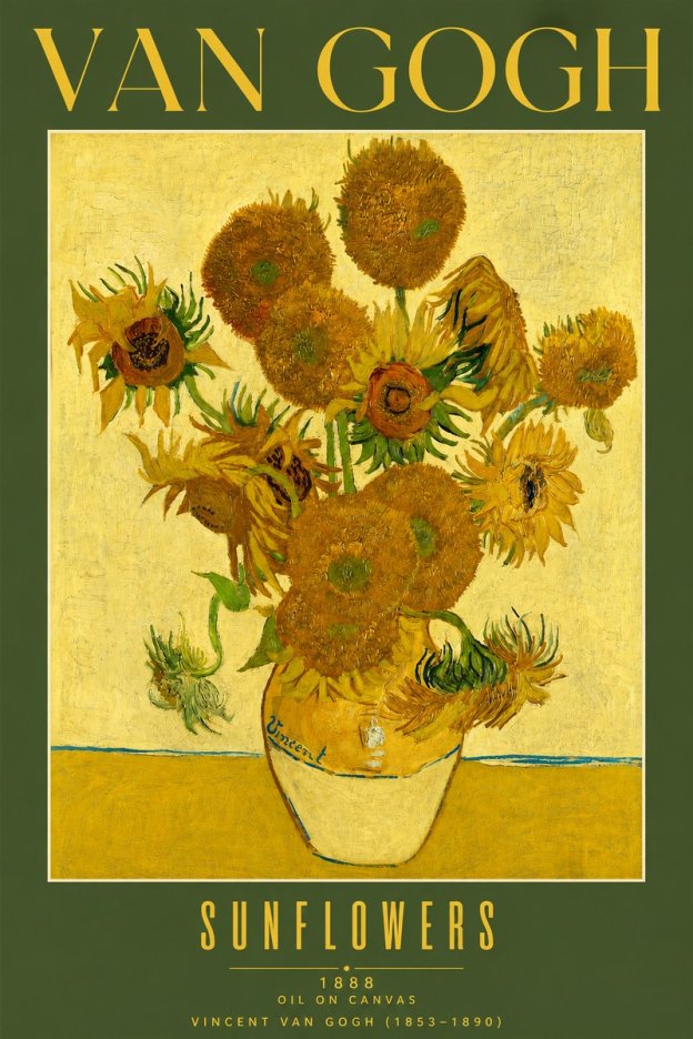 Van Gogh Sunflowers II No5 - Plakat