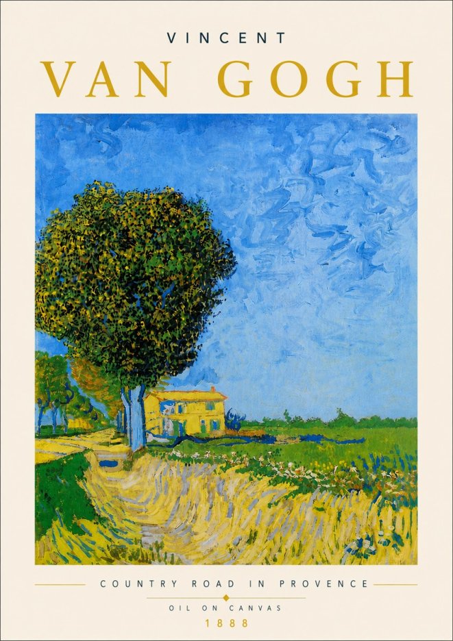 Van Gogh Country Road in Provence II No5 - Plakat