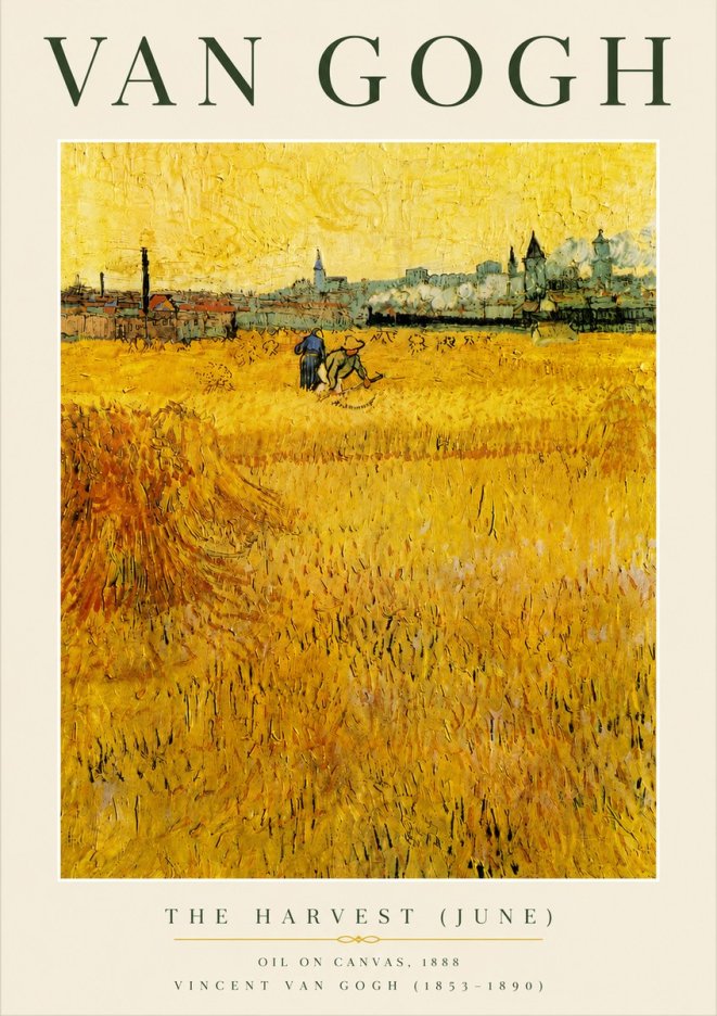 Van Gogh The Harvest (June) No6 - Plakat
