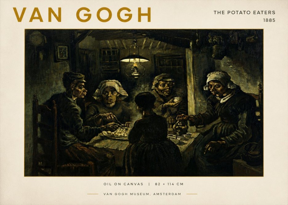 Van Gogh The Potato Eaters II No4 - Plakat
