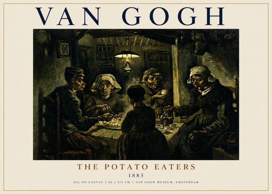 Van Gogh The Potato Eaters II No5 - Plakat