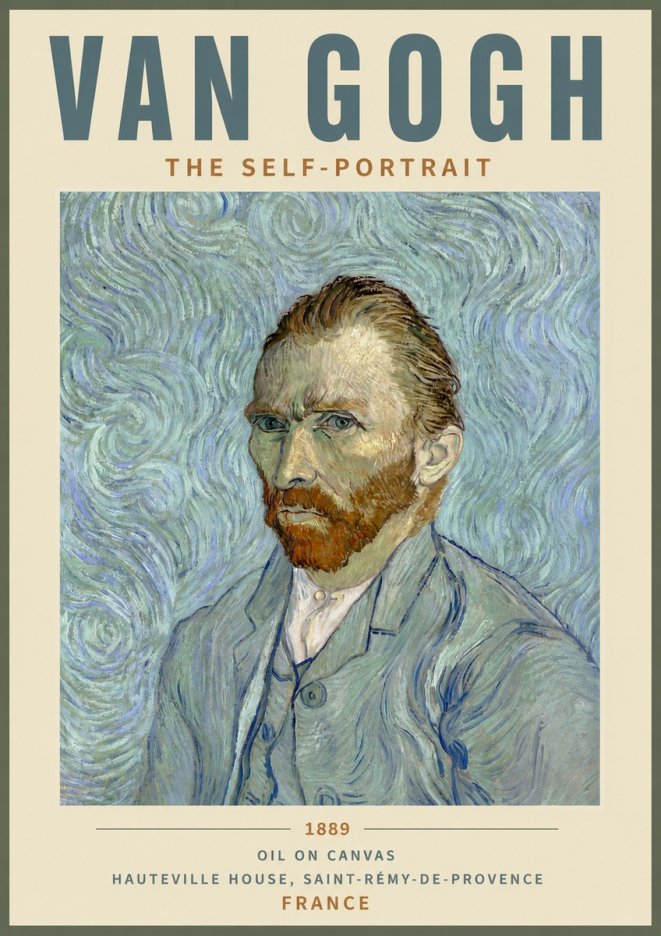 Van Gogh The Self-portrait No5 - Plakat