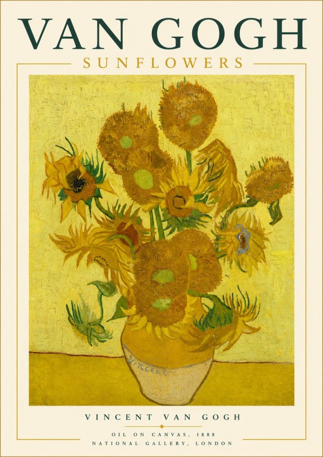 Van Gogh Sunflowers III No5 - Plakat