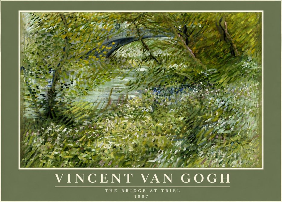Van Gogh The Bridge at Triel No6 - Plakat