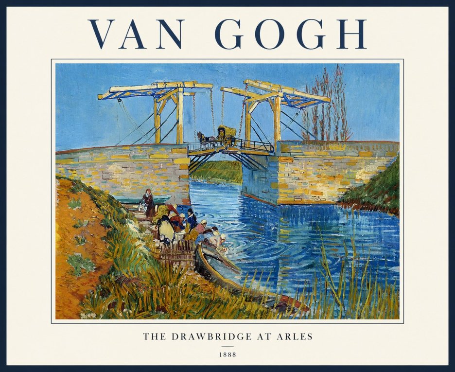 Van Gogh The Drawbridge at Arles I No1 - Plakat