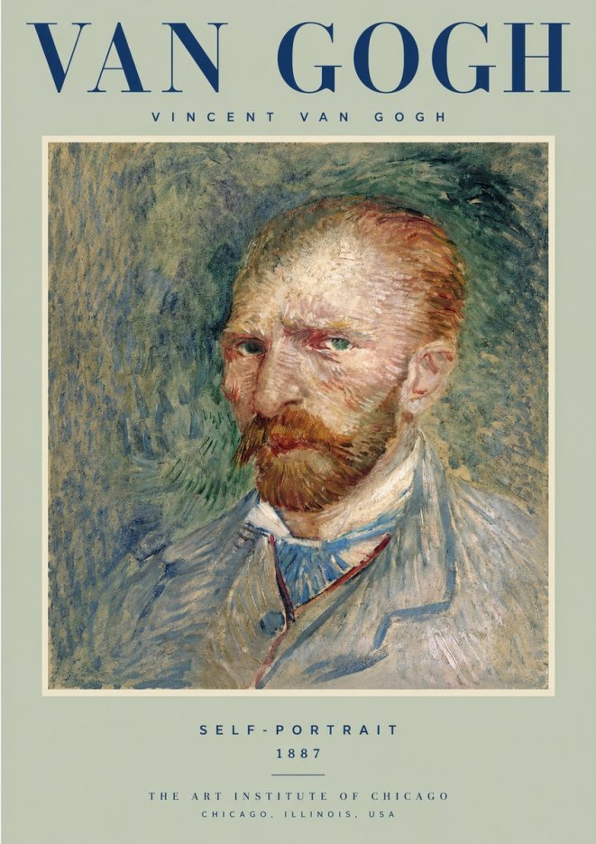 Van Gogh Self-portrait V No2 - Plakat