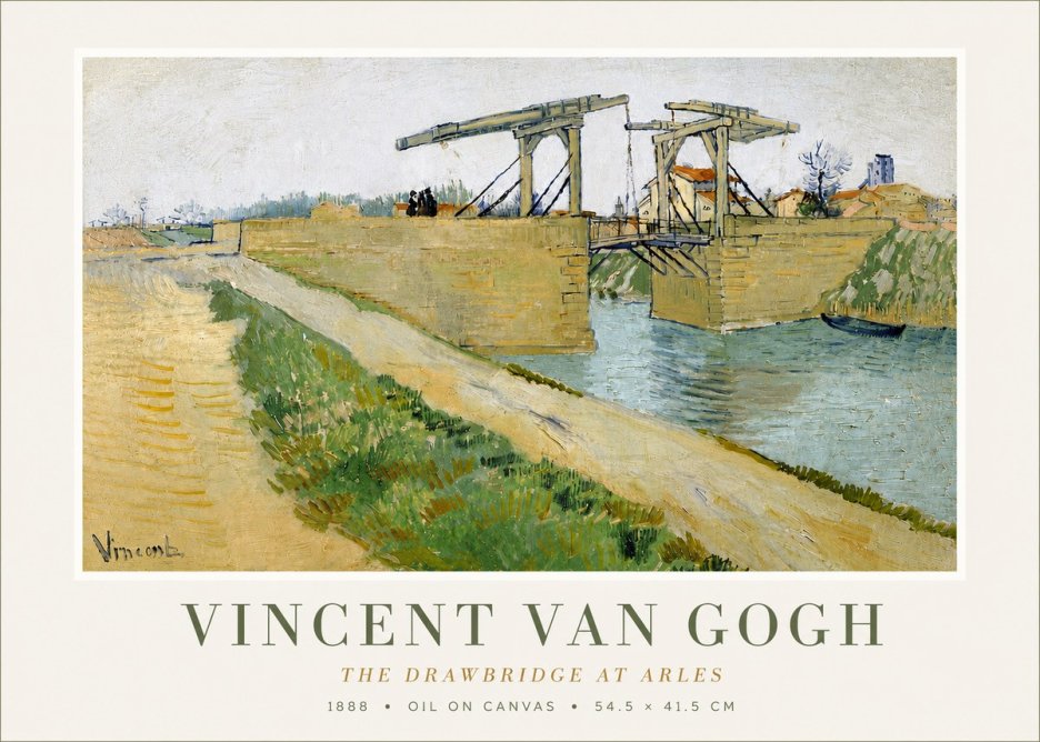 Van Gogh The Drawbridge at Arles II No5 - Plakat