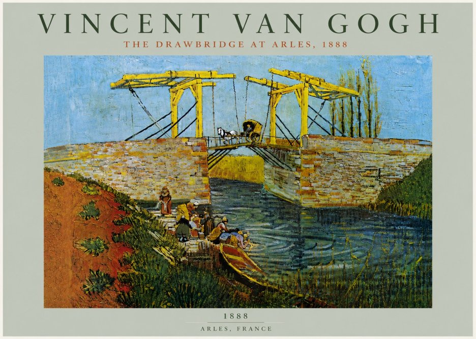 Van Gogh The Drawbridge at Arles III No6 - Plakat