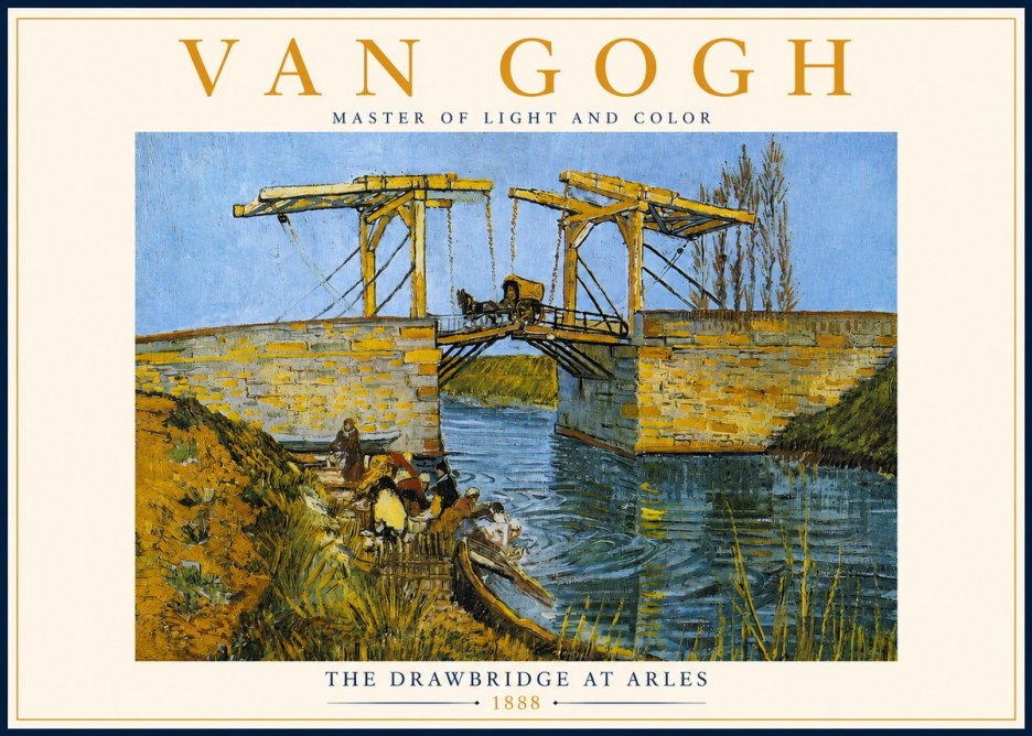 Van Gogh The Drawbridge at Arles IV No4 - Plakat