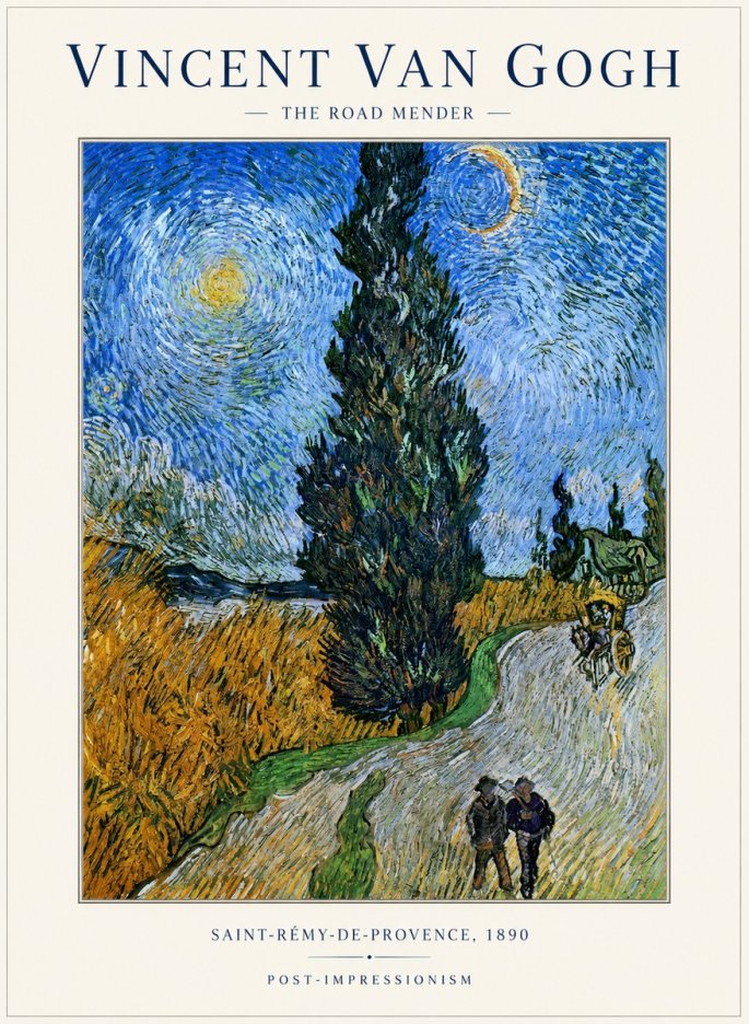 Van Gogh The Road Mender II No1 - Plakat