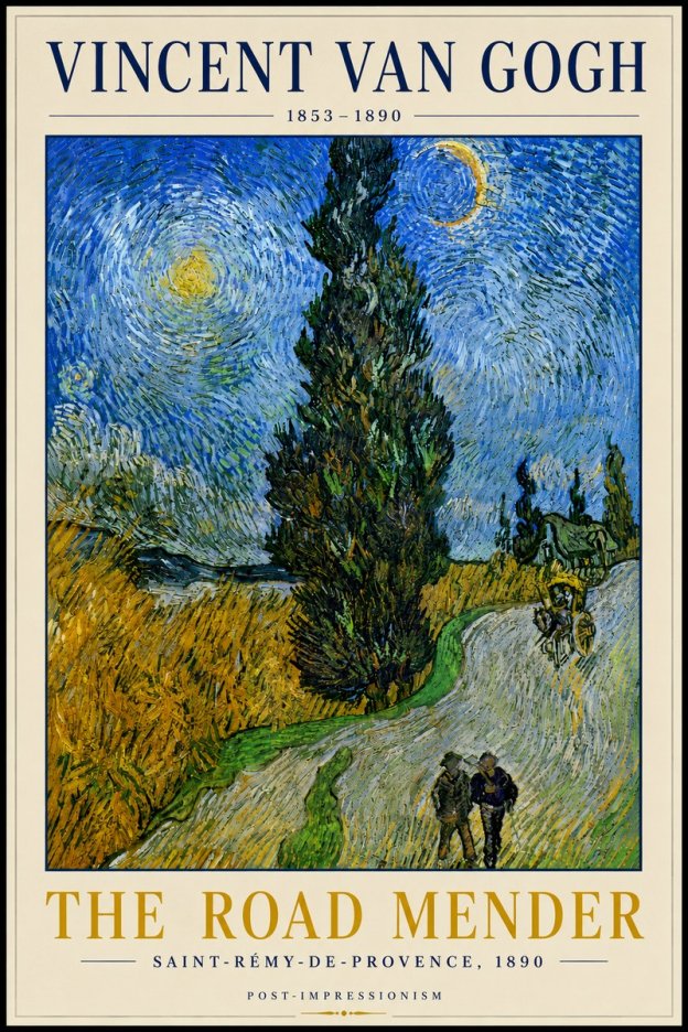 Van Gogh The Road Mender II No5 - Plakat