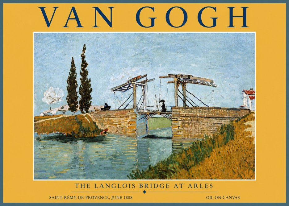 Van Gogh The Langlois Bridge at Arles No4 - Plakat