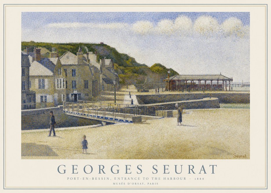 Seurat Port-en-bessin, Entrance to the Harbour, 1888 No3 - Plakat
