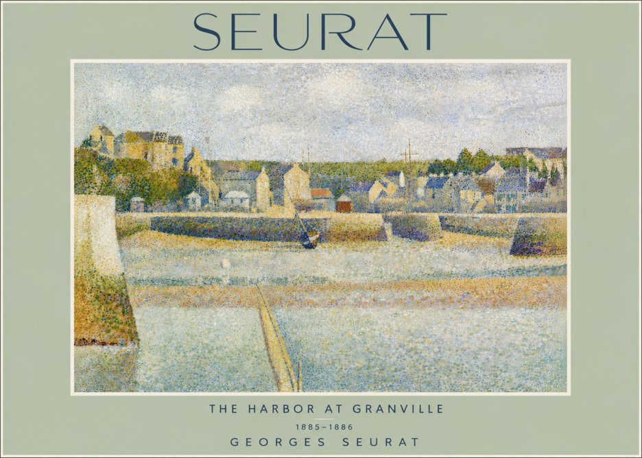 Seurat The Harbor at Granville No6 - Plakat