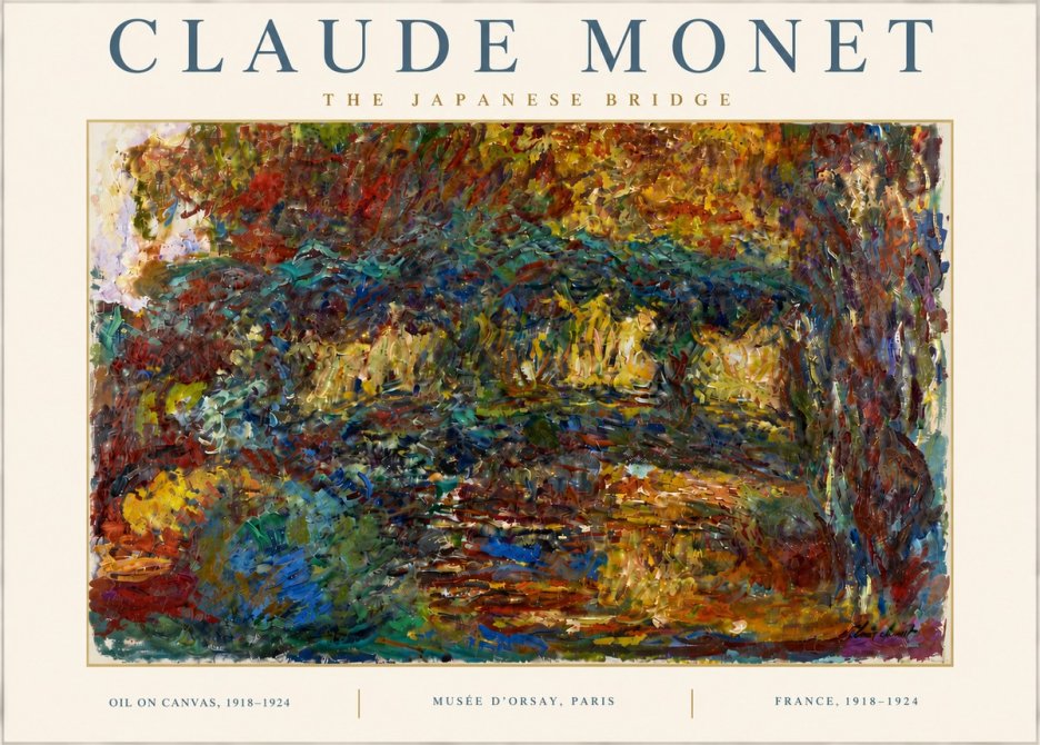 Monet The Japanese Bridge I No6 - Plakat