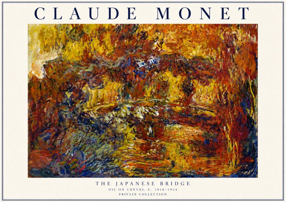 Monet The Japanese Bridge II No4 - Plakat
