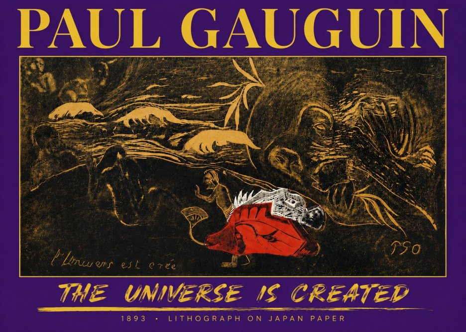 Paul Gauguin The Universe Is Created III No4 - Plakat