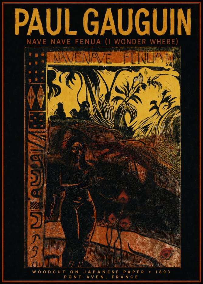 Paul Gauguin Nave Nave Fenua (I Wonder Where) No3 - Plakat
