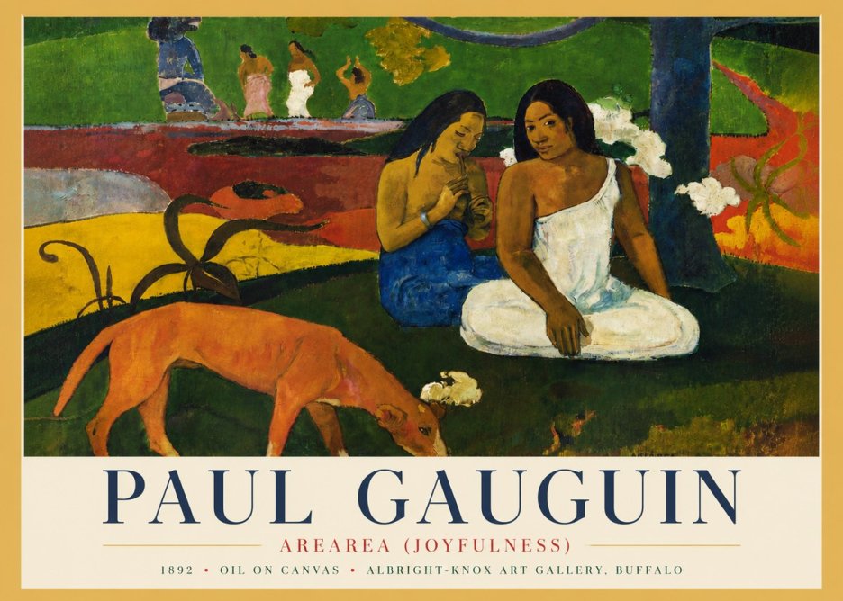 Paul Gauguin Arearea (Joyfulness) No4 - Plakat