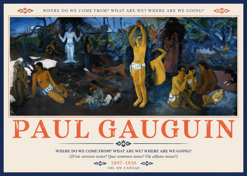 Paul Gauguin D'où Venons Nous? Que Sommes Nous? Où Allons Nous? No3 - Plakat