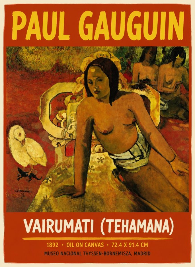 Paul Gauguin Vairumati (Tehamana) No4 - Plakat