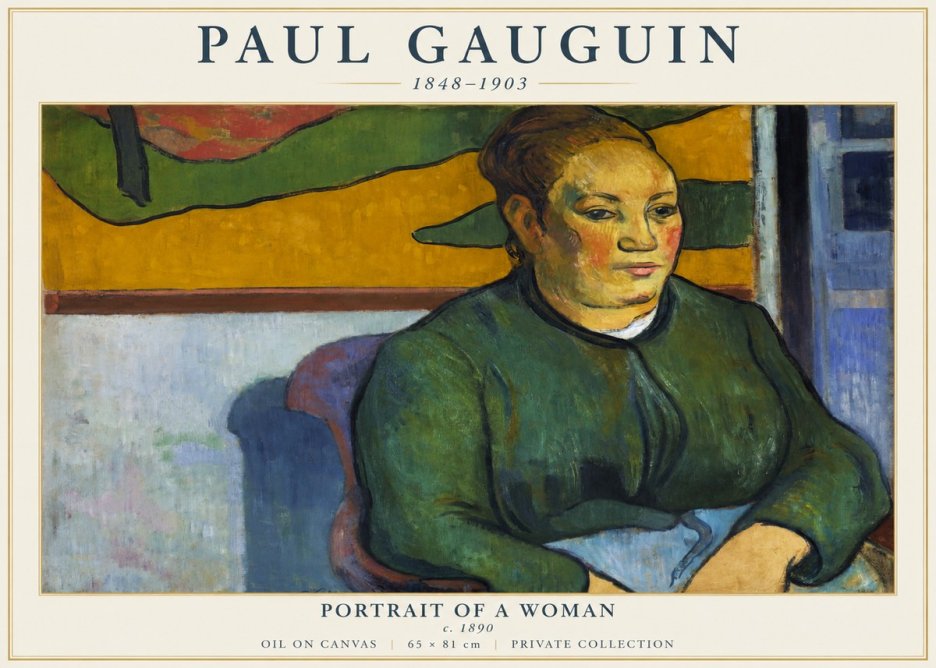 Paul Gauguin Portrait of a Woman No5 - Plakat
